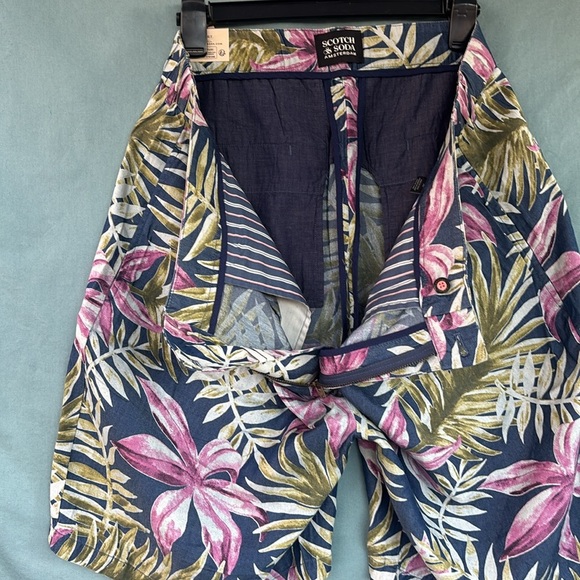Scotch & Soda Men’s Size 36 Twilt Loose Fit Hawaiian Floral Shorts NWT Tropical - Picture 2 of 7
